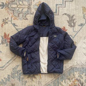 LLBean Kids' Medium Mountain Bound Reversible Jacket NAVY/Cream